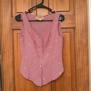 western red plain vest